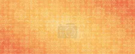 Illustration for Golden Christmas checkered banner with snowflakes. Merry Christmas and Happy New Year greeting banner. Horizontal new year background, headers, posters, cards, website. Vector illustration - Royalty Free Image