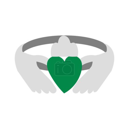 Illustration for Claddagh Ring. Irish symbol. Stock vector illustration - Royalty Free Image