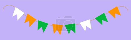 Illustration for Irish flag color banner. Saint Patrick's Day. Stock vector illustration. - Royalty Free Image