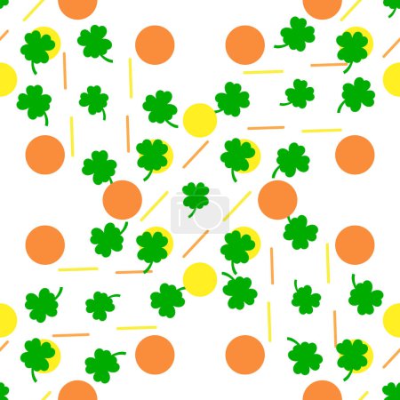 Illustration for Shamrock pattern. Saint Patrick's Day. March 17. Stock vector illustration. - Royalty Free Image