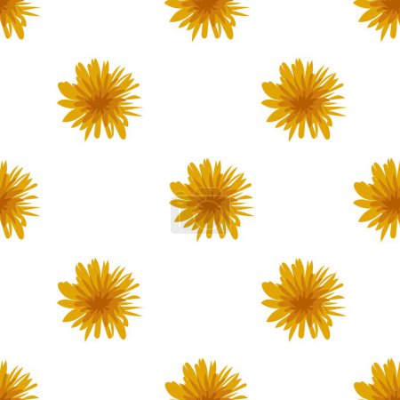 Illustration for Seamless dandelion pattern isolated. Stock vector illustration - Royalty Free Image