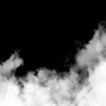 white smoke isolated on black background, fog, smoke