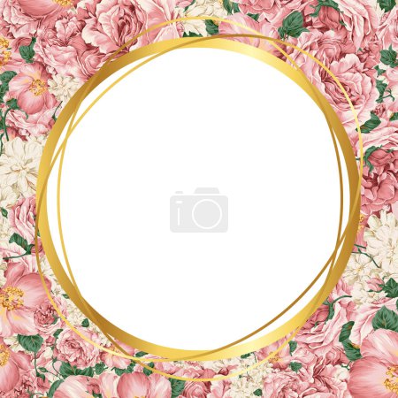 Foto de Tarjeta de felicitación floral, bordes florales, tarjeta de regalo - Imagen libre de derechos