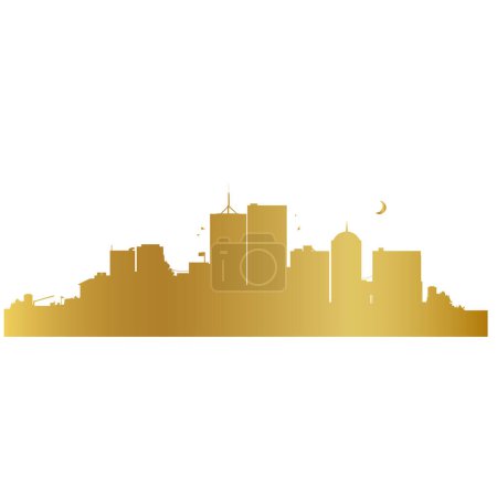 Foto de Ciudad de oro horizonte vector, edificio de oro, vector de la ciudad de oro, signo de la ciudad de oro, icono de la ciudad de oro - Imagen libre de derechos