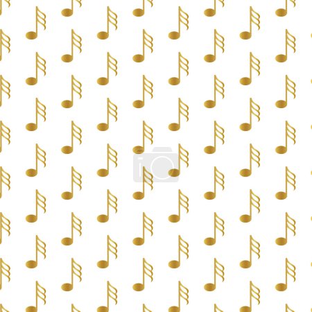 Foto de Patrón de nota musical de oro, vector de música de oro patrón sin costura, patrón de nota musical - Imagen libre de derechos