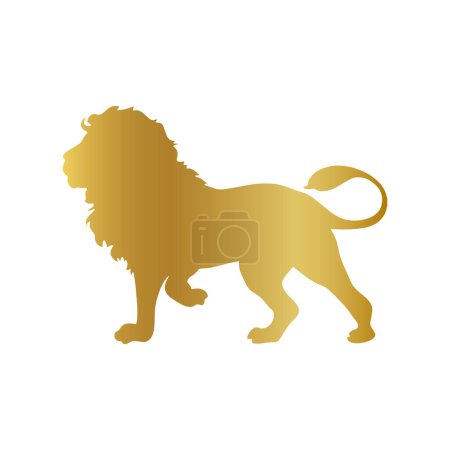 Foto de Ilustración de león dorado, vector león - Imagen libre de derechos
