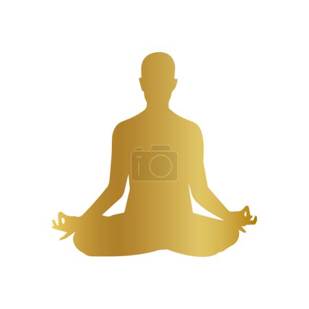 Foto de Icono budista dorado, icono de yoga dorado, icono de meditación dorada budista OM IAUM - Imagen libre de derechos
