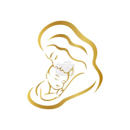 Foto de Niño dorado madre bebé mamá, silueta del niño de la madre, niño, gente, - Imagen libre de derechos