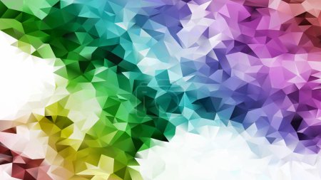 Illustration for Vector abstract irregular polygon background - triangle low poly pattern - light pastel full spectrum multi color rainbow - Royalty Free Image