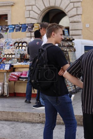 Photo for Tourists in the streets of Rome - Royalty Free Image