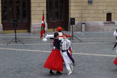Photo for Basque folk dance exhibition - Royalty Free Image