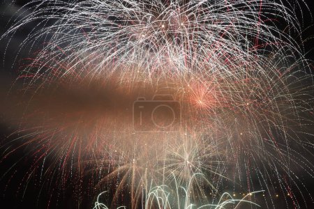 Photo for Fireworks exhibition at night - Royalty Free Image