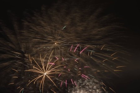 Photo for Fireworks exhibition at night - Royalty Free Image
