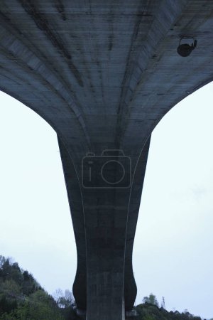 Concrete bridge in the city of Bilbao