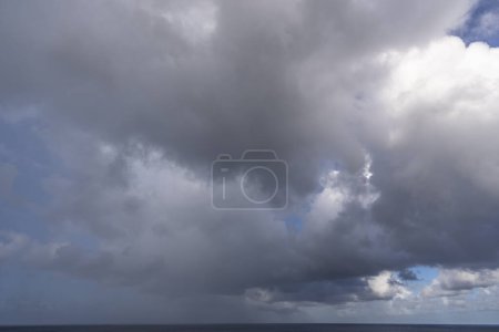 Photo for Blue sky with clouds and the ocean, nature background - Royalty Free Image