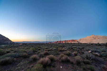 Photo for Scenery with a view of the mountains and grassland in the area of Snow Canyon, Utah, the U.S. - Royalty Free Image