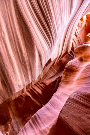 Foto de Paisaje en un cañón de ranura con paredes de roca onduladas y lisas, Canyon X, Arizona, EE.UU. - Imagen libre de derechos
