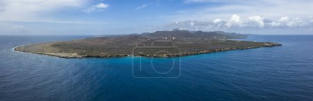 Photo for Panoramic view of the beautiful coast of Curacao in the Caribbean Sea - Royalty Free Image
