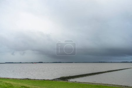 Photo for Landscape on the river Elbe around Hamburg, Germany - Royalty Free Image