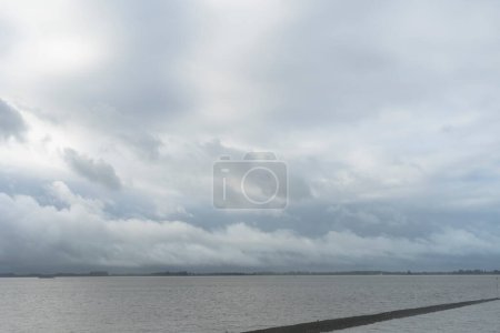 Photo for Landscape on the river Elbe around Hamburg, Germany - Royalty Free Image