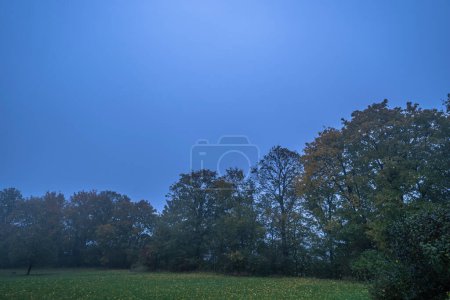 Photo for Foggy fall scenery around Burg Stargard, Germany - Royalty Free Image