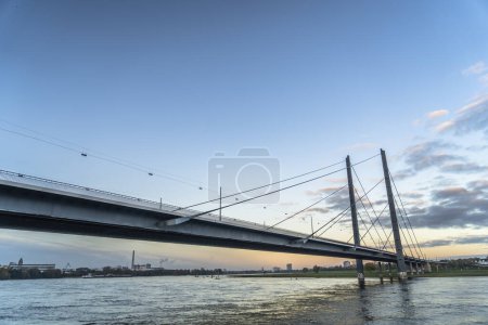 Photo for View of the skyline of Dusseldorf at the river Rhine in Germany - Royalty Free Image