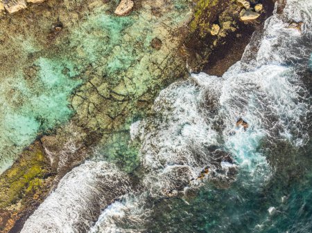 Foto de El patrón de la costa caribeña - vista aérea - plano superior - Imagen libre de derechos