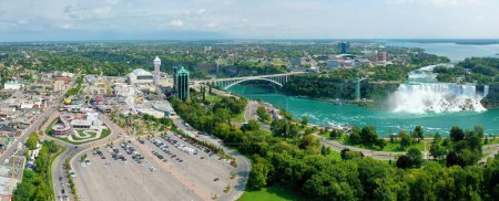 Photo for Niagara Falls, Ontario, Canada- September 6, 2022: An aerial of downtown of Niagara Falls, Ontario, Canada - Royalty Free Image