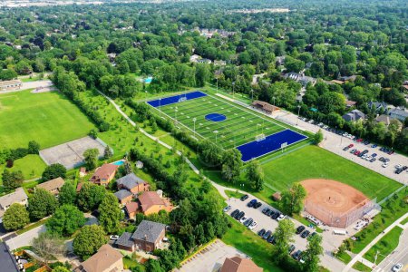 Photo for An aerial of sports facilities in Oakville, Ontario, Canada - Royalty Free Image