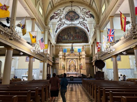 Foto de New Orleans, Louisiana, United States- February 9, 2023- The Interior of St Louis Cathedral in New Orleans, Louisiana, United States - Imagen libre de derechos