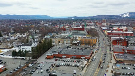 Photo for An aerial of Pittsfield, Massachusetts, United States on a beautiful day - Royalty Free Image