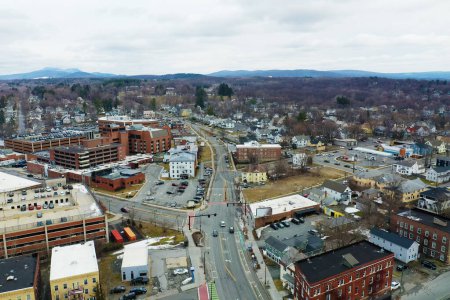 Photo for An aerial view of Pittsfield, Massachusetts, United States - Royalty Free Image