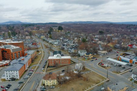 Photo for An aerial view of Pittsfield, Massachusetts, United States in the morning - Royalty Free Image