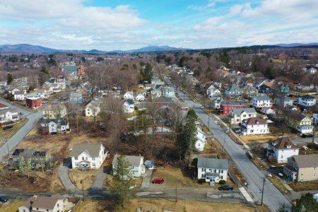 Photo for An aerial of Pittsfield, Massachusetts, United States on a fine day - Royalty Free Image