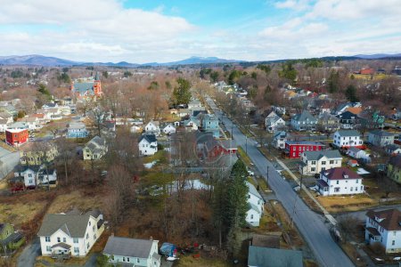 Photo for An aerial scene of Pittsfield, Massachusetts, United States on a fine day - Royalty Free Image