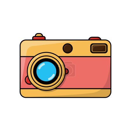 Retro camera icon. Device gadget technology and electronic theme. Isolated design. Vector illustration