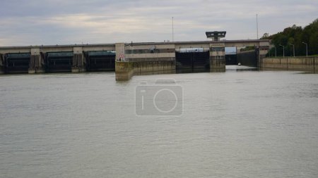Photo for Water Chmber gate on river Danube - Royalty Free Image