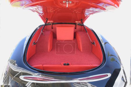 Photo for Open trunk all red interor - Royalty Free Image