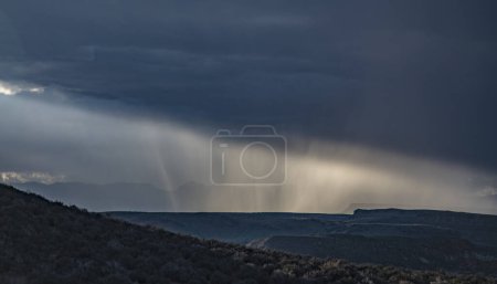 Des tempêtes de mousson apparaissent à Zion National Partk, Utah