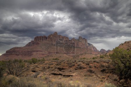 Rain clouds appear at Zion National Park during the monsoon season