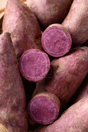 Photo for Purple sweet potato background, Organic and healthy food - Royalty Free Image
