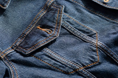 Photo for Side View of Denim Jacket Pocket - Royalty Free Image