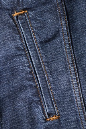 Photo for Close up of Denim Jacket Inset Pocket - Royalty Free Image