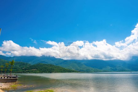 Téléchargez les photos : View of Lang Co bay and beach, Hai Van pass, Lap An lagoon, Hue, Vietnam. Travel and landscape concept. - en image libre de droit