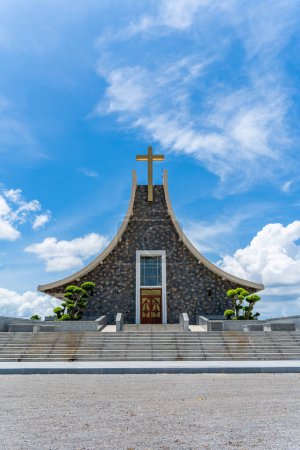 Photo for View of church on a Nui Cui mountain in Dong Nai province, Vietnam. Travel and religion concept. - Royalty Free Image