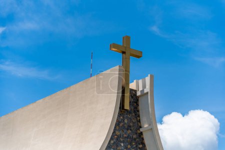 Photo for View of church on a Nui Cui mountain in Dong Nai province, Vietnam. Travel and religion concept. - Royalty Free Image