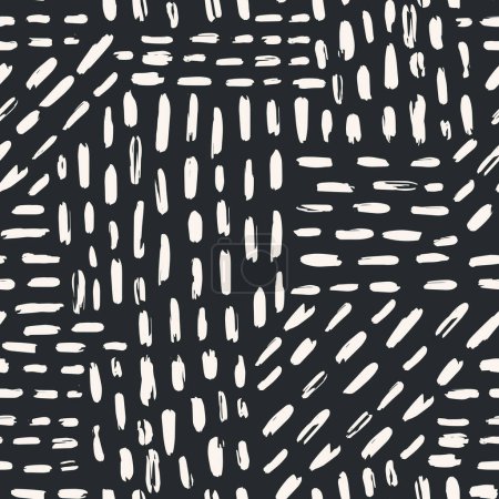 Téléchargez les illustrations : Aesthetic Contemporary printable seamless pattern with abstract Minimal elegant line brush stroke shapes and line in nude colors. - en licence libre de droit