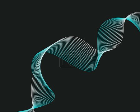 Illustration for Abstract geometric shapes trending futuristic line design elements, infographic shapes. Modern trendy retro futurism digital vaporwave. Retrofuturistic Vector illustration for UI and UX - Royalty Free Image