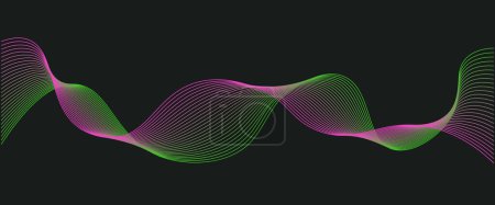 Illustration for Abstract geometric shapes trending futuristic line design elements, infographic shapes. Modern trendy retro futurism digital vaporwave. Retrofuturistic Vector illustration for UI and UX - Royalty Free Image