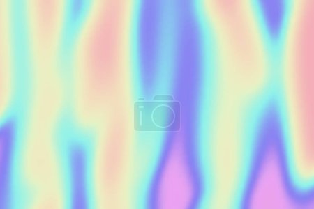 Illustration for Y2k Holographic Aesthetic abstract gradient pastel rainbow unicorn background with translucent neon blurred pattern. Social media stories templates for digital marketing. - Royalty Free Image